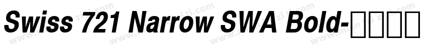 Swiss 721 Narrow SWA Bold字体转换
